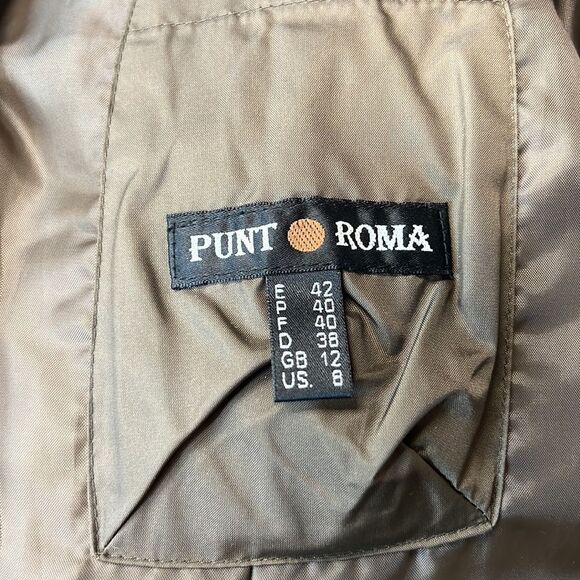 Punt Roma brown quilted jacket with fur trim - Picture 10 of 11